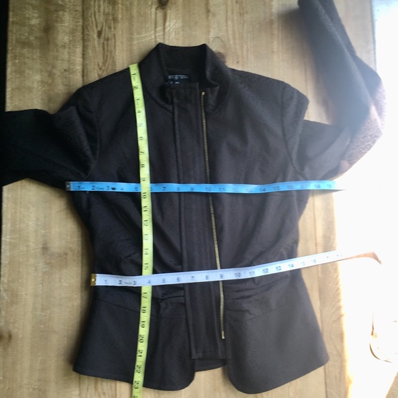 Etcetera fitted tailored brocade zipper jacket - Picture 4 of 4